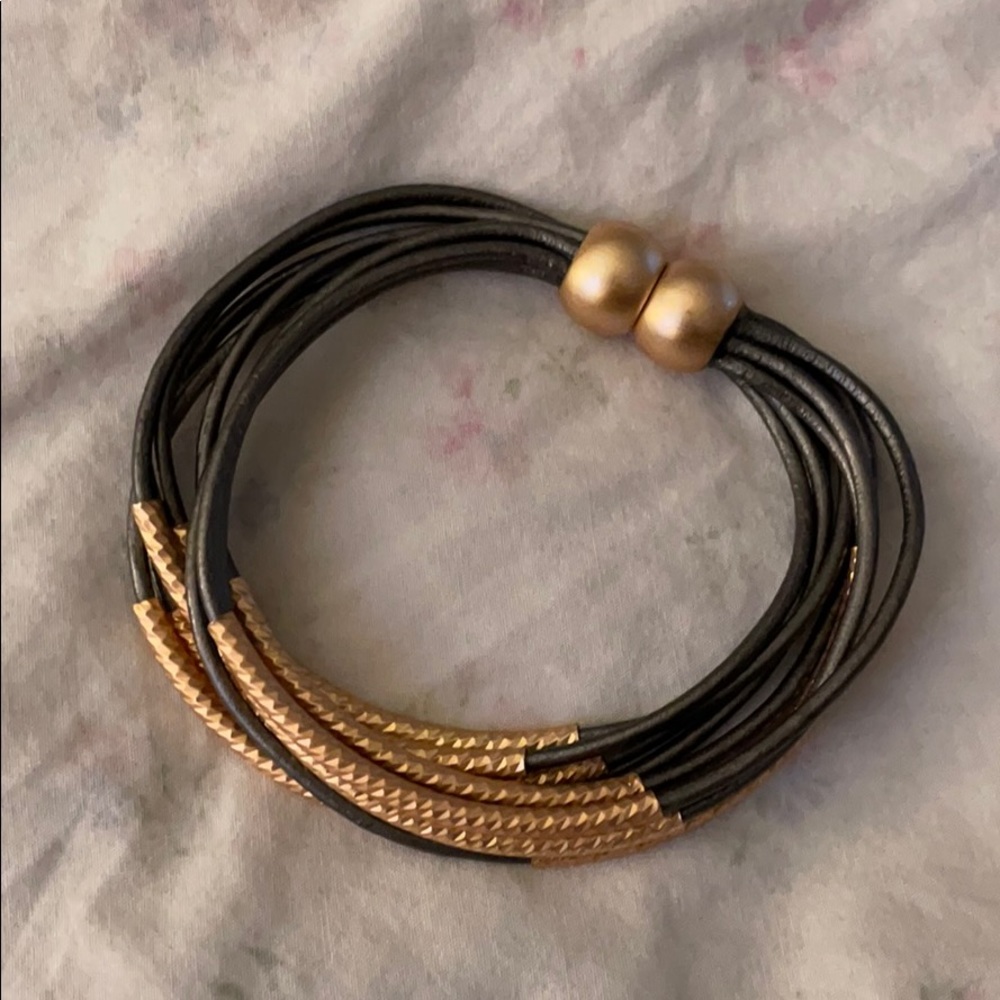 Henri Lou Tube Leather Bracelets